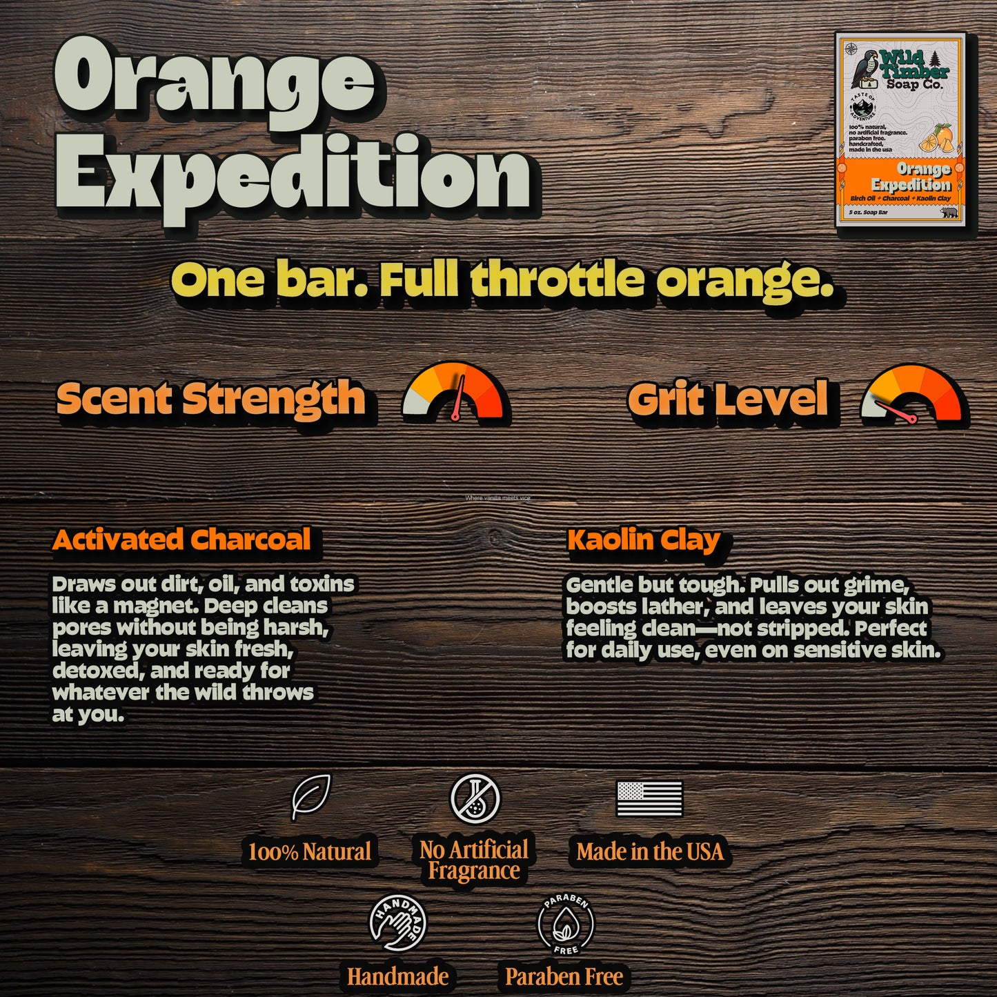 Orange Expedition – Energizing Orange Citrus Natural Soap Bar