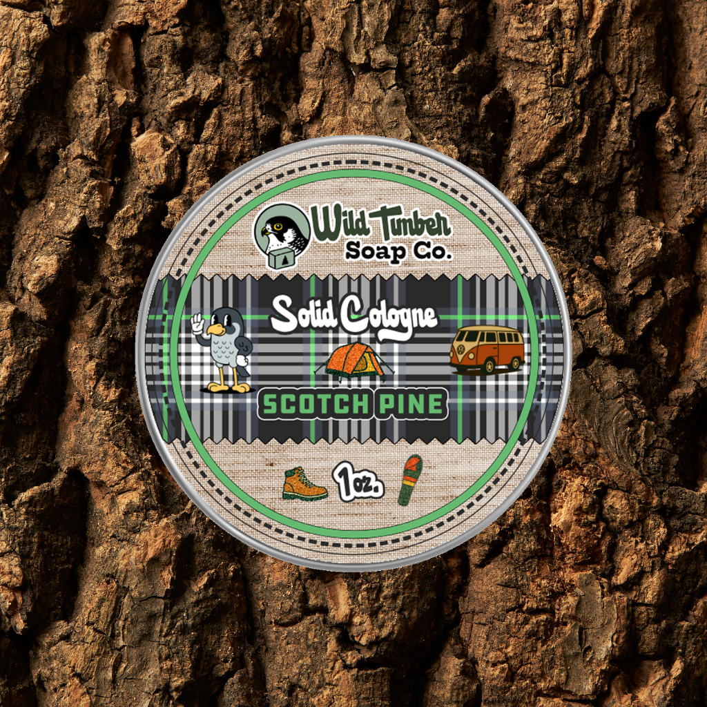 Wild Timber Solid Cologne Scotch Pine natural pine essential oil solid cologne beeswax base