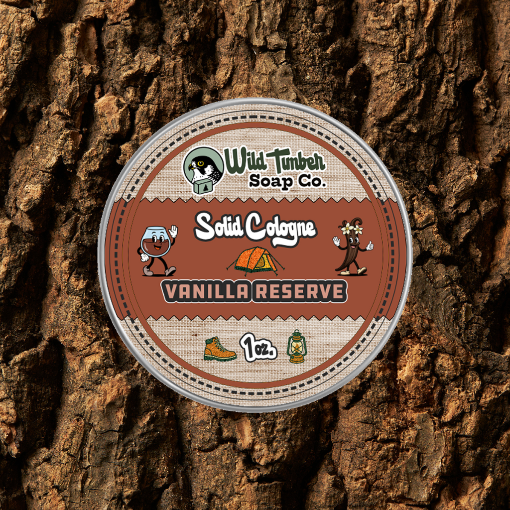 Wild Timber Solid Cologne Vanilla Reserve natural vanilla essential oil solid cologne no alcohol