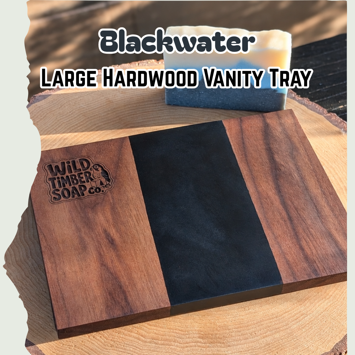 Blackwater Large Hardwood Vanity Tray