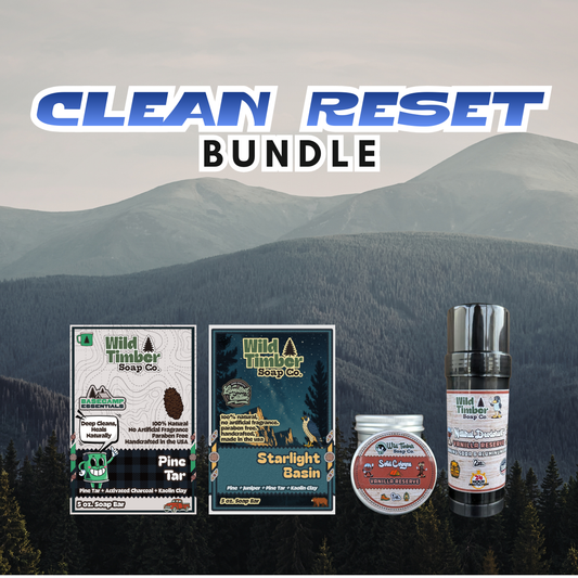 Wild Timber Clean Reset Bundle two bars deodorant solid cologne choose your own natural handmade St. Louis