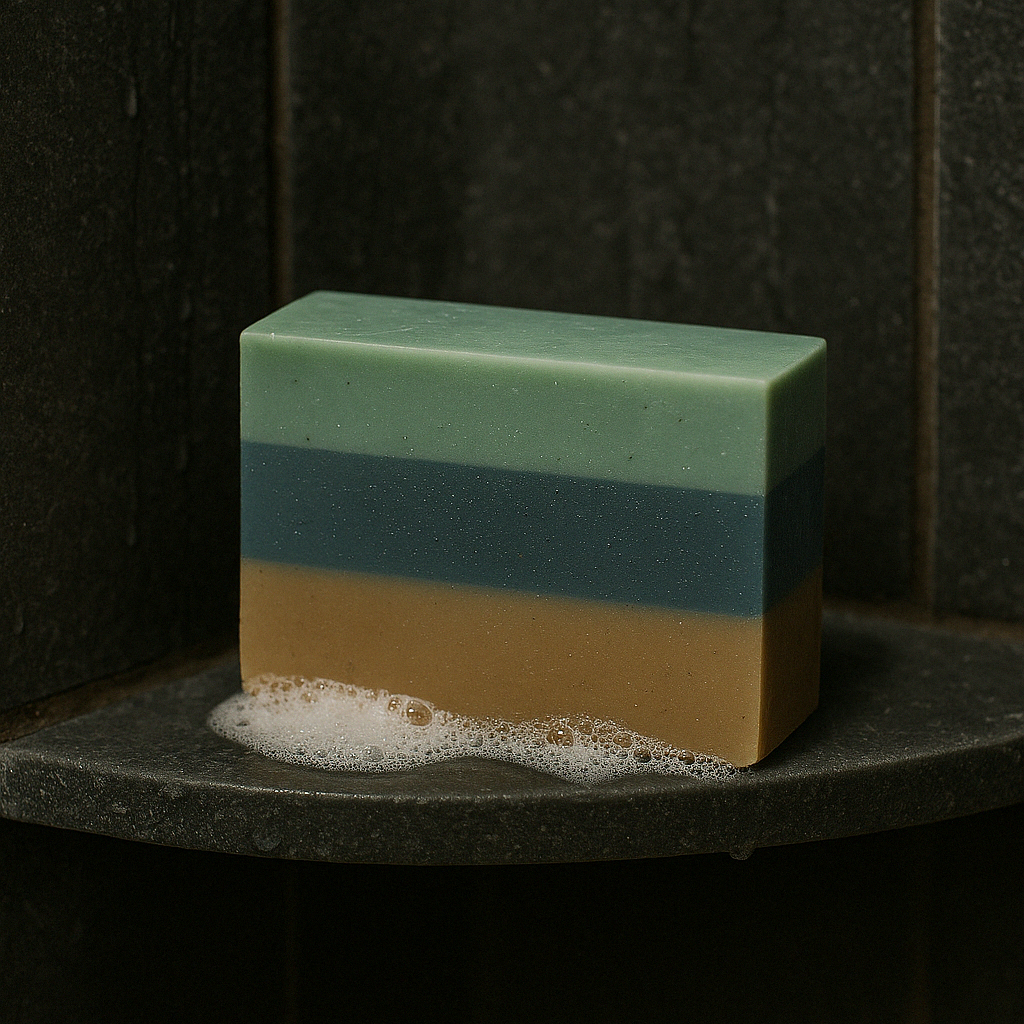 Rubicon Ridge – 3-Layer Pine Tar, Charcoal & Kaolin Clay Soap Bar for Rugged Terrain