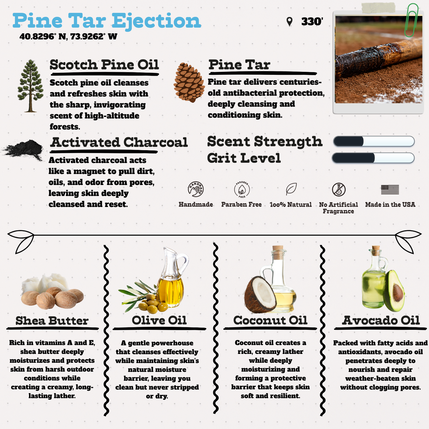 Pine Tar Ejection Natural Pine Soap Bar | Wild Timber