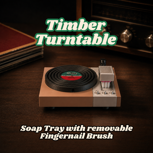 The Timber Turntable Tray - Tune Up Your Shower