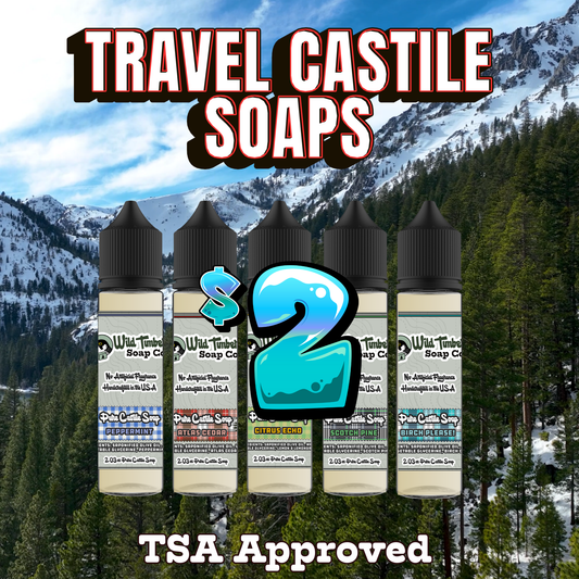 Wild Timber Travel Castile Soap (TSA-Approved 60ml)