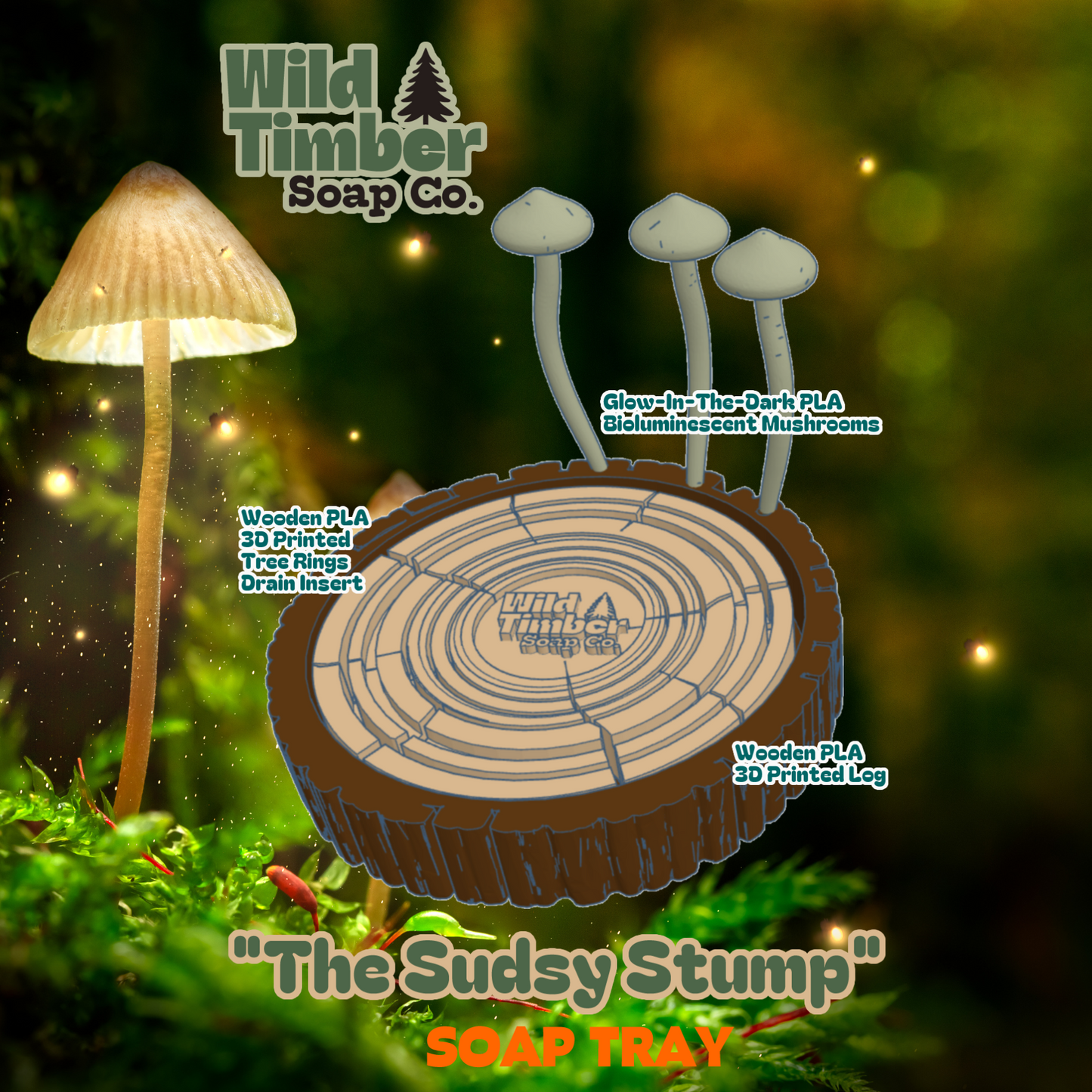 Sudsy Stump Soap Tray
