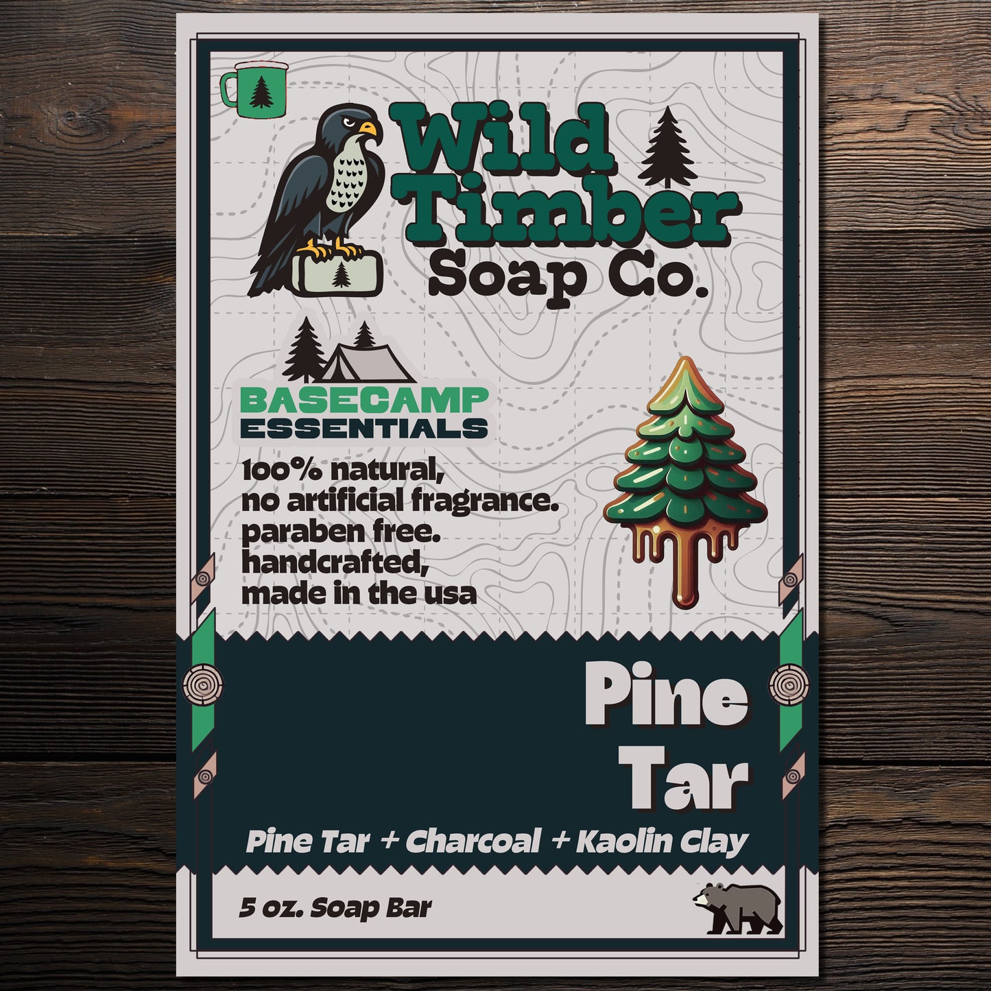 Pine Tar – Traditional Pine Tar Natural Soap Bar