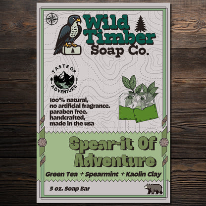 Spear-It of Adventure Soap – Spearmint and Green Tea Energizing Bar