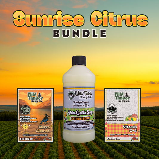 Citrus Sunrise Bundle – Natural Handmade Soap + Citrus Castile Soap