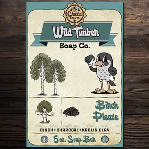 Wild Timber Birch Please natural Canadian birch soap bar handmade St. Louis