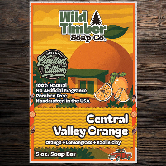 Wild Timber Central Valley Orange natural citrus lemongrass soap bar handmade St. Louis
