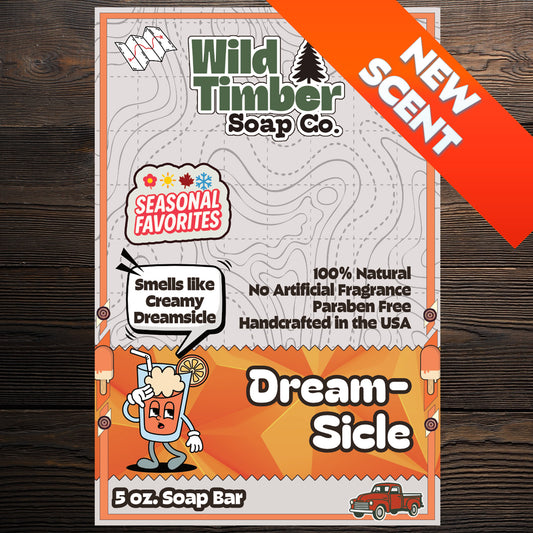 Dreamsicle - Natural Soap Bar – Creamy Citrus Cleanser with Real Orange & Vanilla