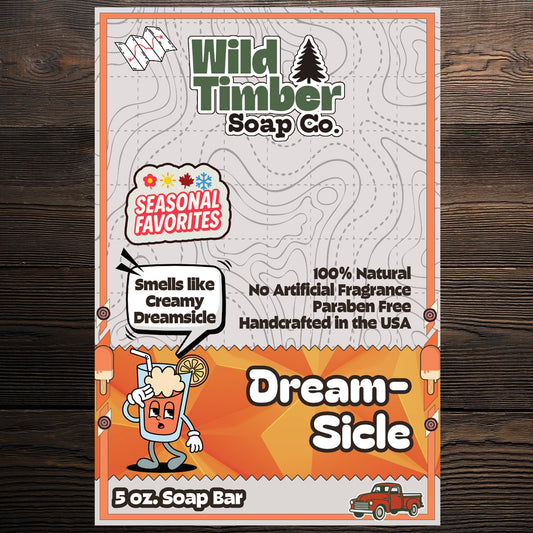 Wild Timber Dreamsicle natural orange vanilla soap bar handmade St. Louis