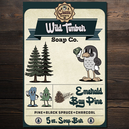 Emerald Bay Pine – Natural Soap Bar for Men | Pine & Black Spruce