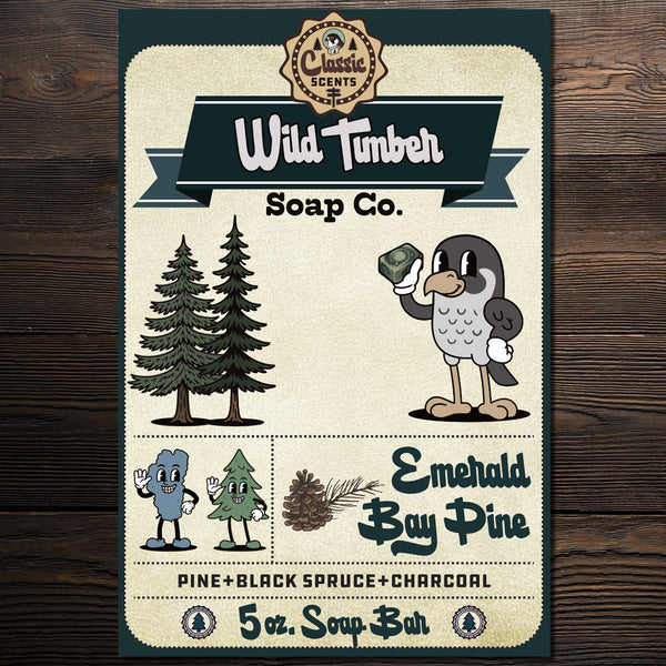 Wild Timber Emerald Bay Pine natural pine black spruce soap bar handmade St. Louis