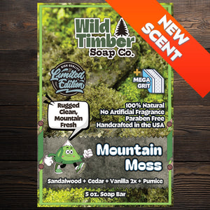 Wild Timber Mountain Moss natural sandalwood cedar vanilla soap bar handmade St. Louis