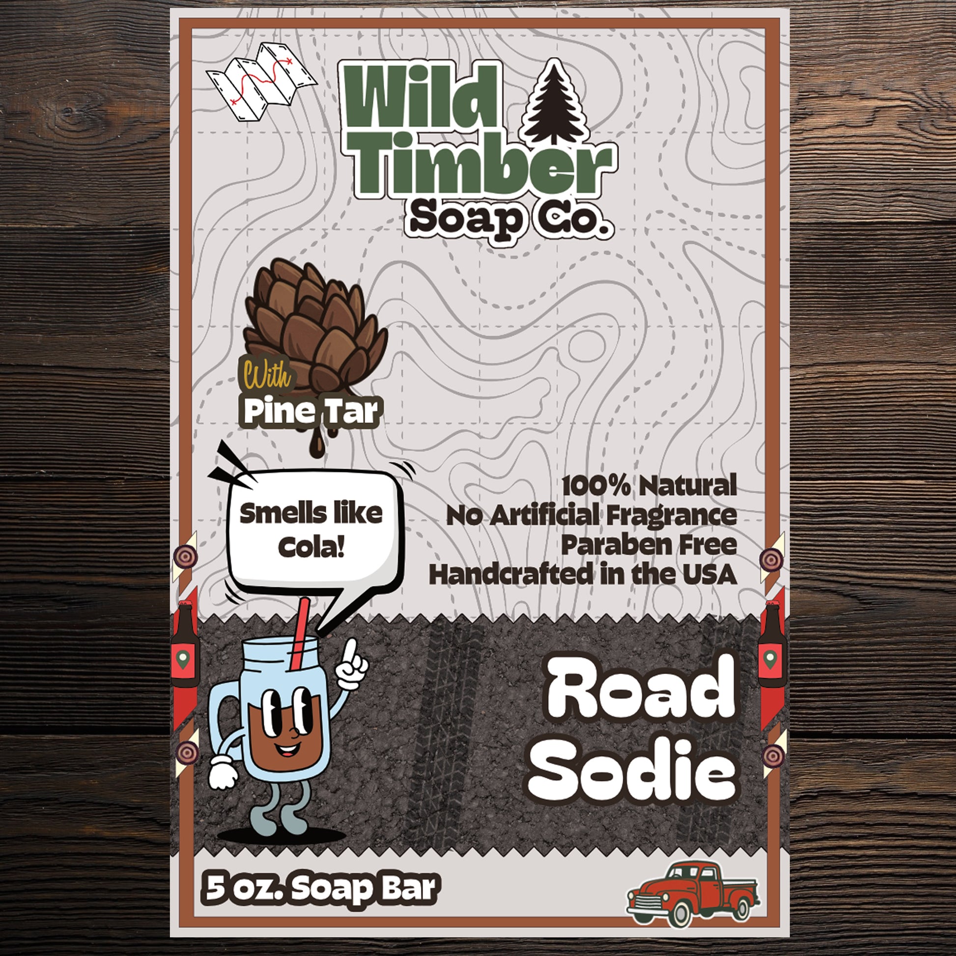 Wild Timber Road Sodie natural orange lime pine tar soap bar handmade St. Louis