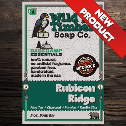 Rubicon Ridge – 3-Layer Pine Tar, Charcoal & Kaolin Clay Soap Bar for Rugged Terrain