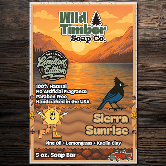 Wild Timber Sierra Sunrise natural pine lemongrass soap bar handmade St. Louis
