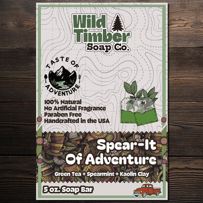 Spear-It of Adventure Soap – Spearmint and Green Tea Energizing Bar