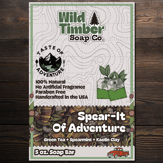 Spear-It of Adventure Soap – Spearmint and Green Tea Energizing Bar