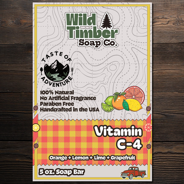 Wild Timber Vitamin C-4 natural four citrus soap bar handmade St. Louis