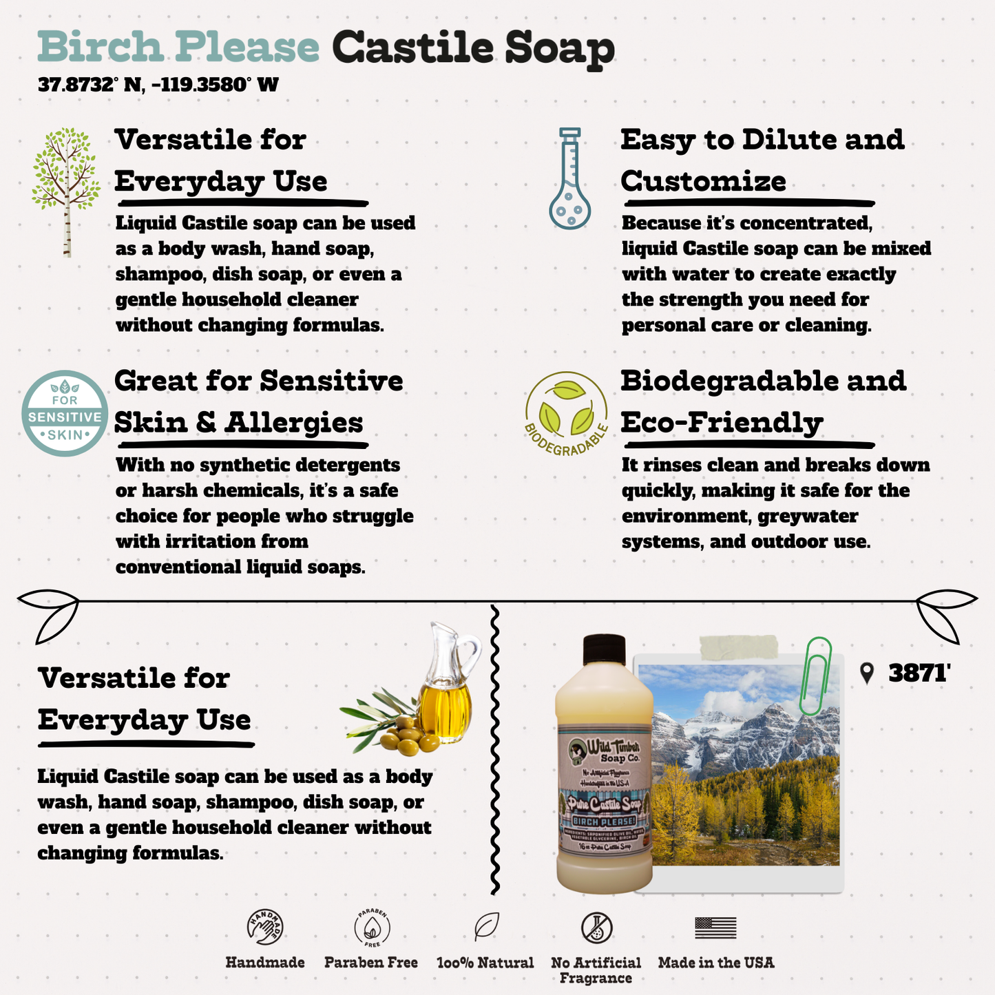 Birch Please - Liquid Natural Castile Soap