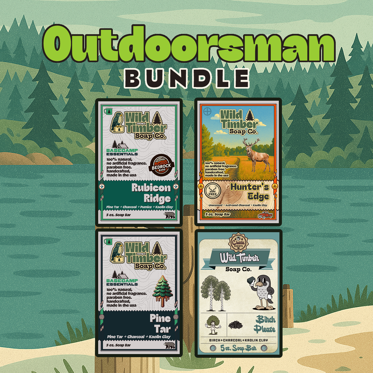Outdoorsman Soap Bundle | Natural Soap for Hunting and Fishing