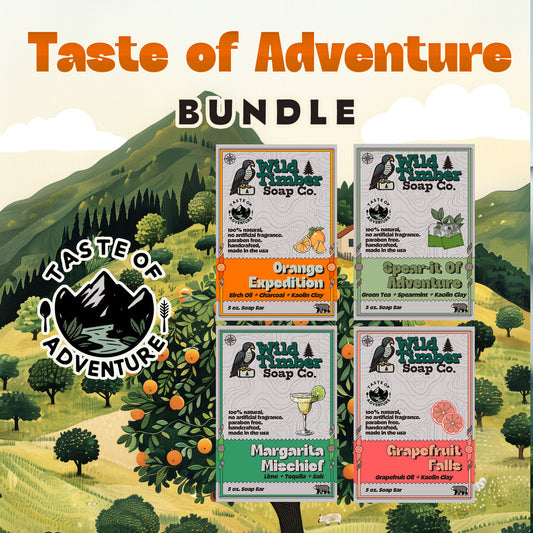 Taste of Adventure - Orange, Grapefruit, Margarita & Green Tea & Spearmint Natural Soap Bar Bundle