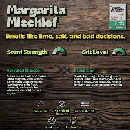 Margarita Mischief – Lime, Salt & Tequila Inspired Soap Bar with a Wild Side