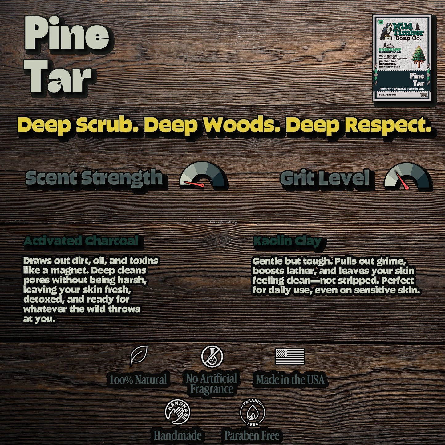Pine Tar – Traditional Pine Tar Natural Soap Bar