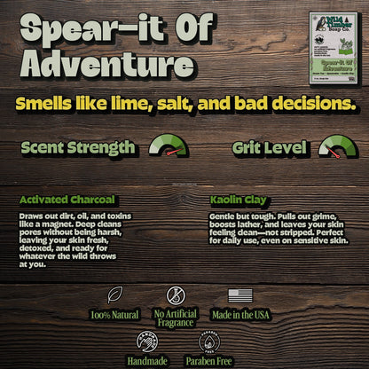 Spear-It of Adventure Soap – Spearmint and Green Tea Energizing Bar