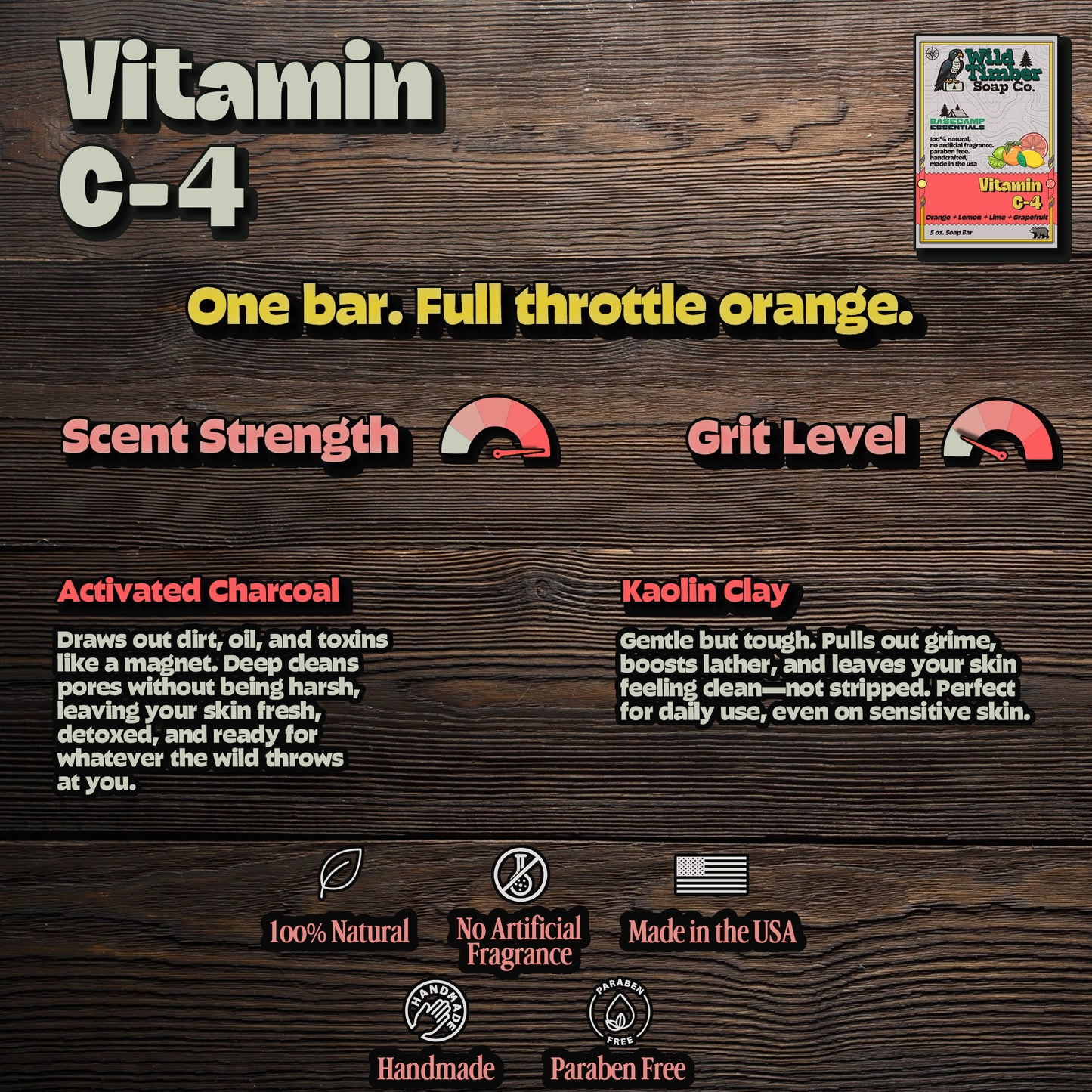 Vitamin C4 - Explosive Citrus Infused Natural Soap Bar